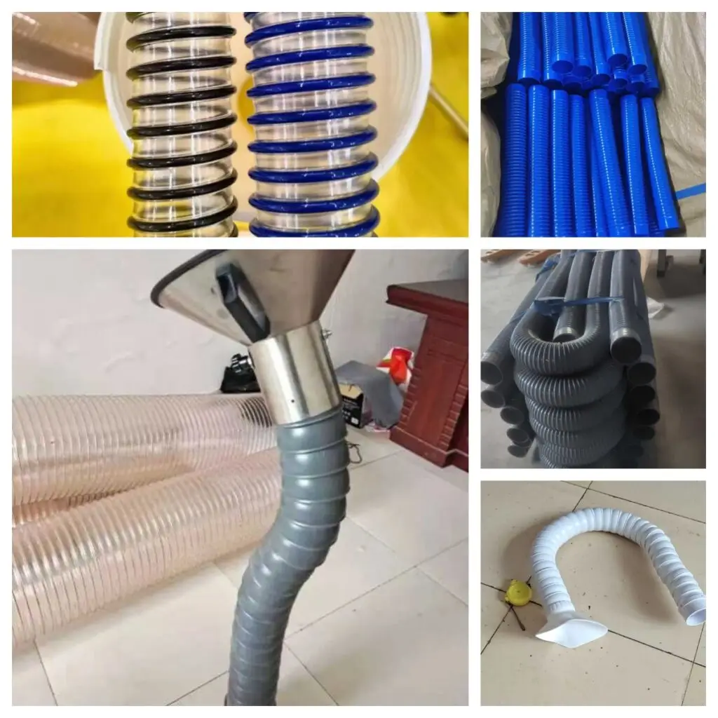 Flexible ducting hose for industrial dust collection and exhaust